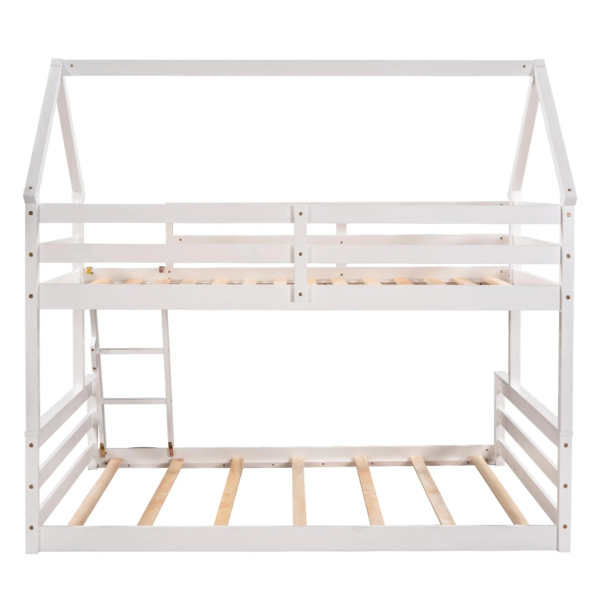 Bellemave® Twin over Full House Bunk Bed with Built - in Ladder - Bellemave