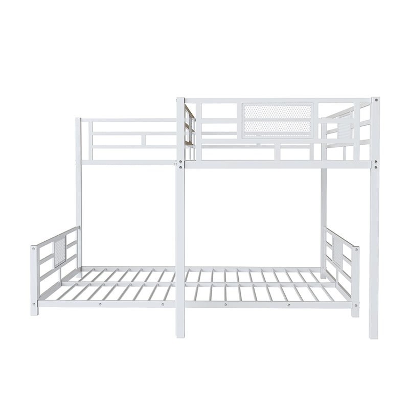 Bellemave® Twin over Full L - shaped Metal Bunk Bed - Bellemave