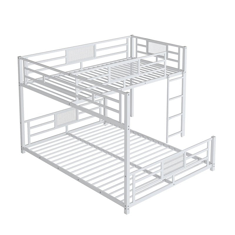 Bellemave® Twin over Full L - shaped Metal Bunk Bed - Bellemave