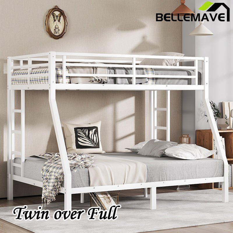 Bellemave® Twin over Full Metal Bunk Bed - Bellemave