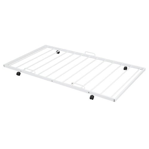 Bellemave® Twin Over Full Metal Bunk Bed with Trundle and Lateral Storage Ladder and Wardrobe - Bellemave