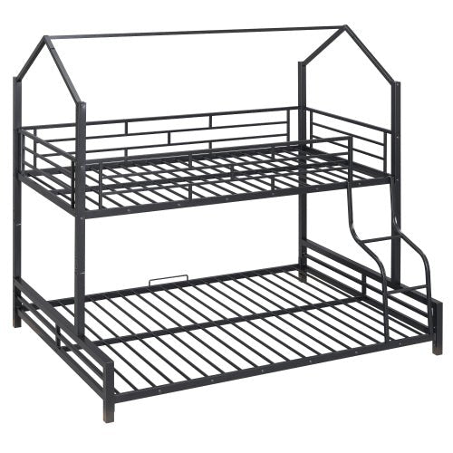 Bellemave® Twin over Full Metal House Bunk Bed - Bellemave
