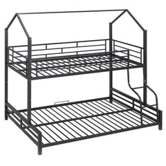 Bellemave® Twin over Full Metal House Bunk Bed - Bellemave