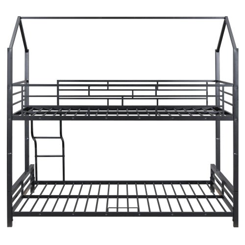 Bellemave® Twin over Full Metal House Bunk Bed - Bellemave