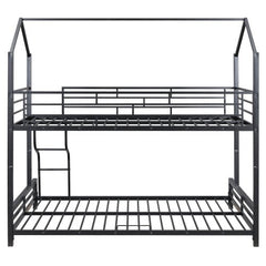 Bellemave® Twin over Full Metal House Bunk Bed - Bellemave