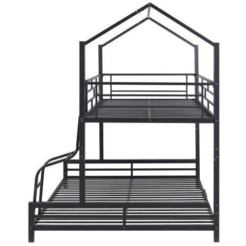Bellemave® Twin over Full Metal House Bunk Bed - Bellemave