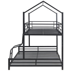 Bellemave® Twin over Full Metal House Bunk Bed - Bellemave