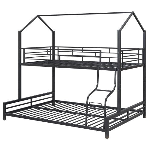Bellemave® Twin over Full Metal House Bunk Bed - Bellemave