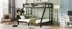 Bellemave® Twin Over Full Size Metal Bunk Bed, Bunk Beds Twin Over Full Size with Full - Length Guardrail and Ladder - Bellemave