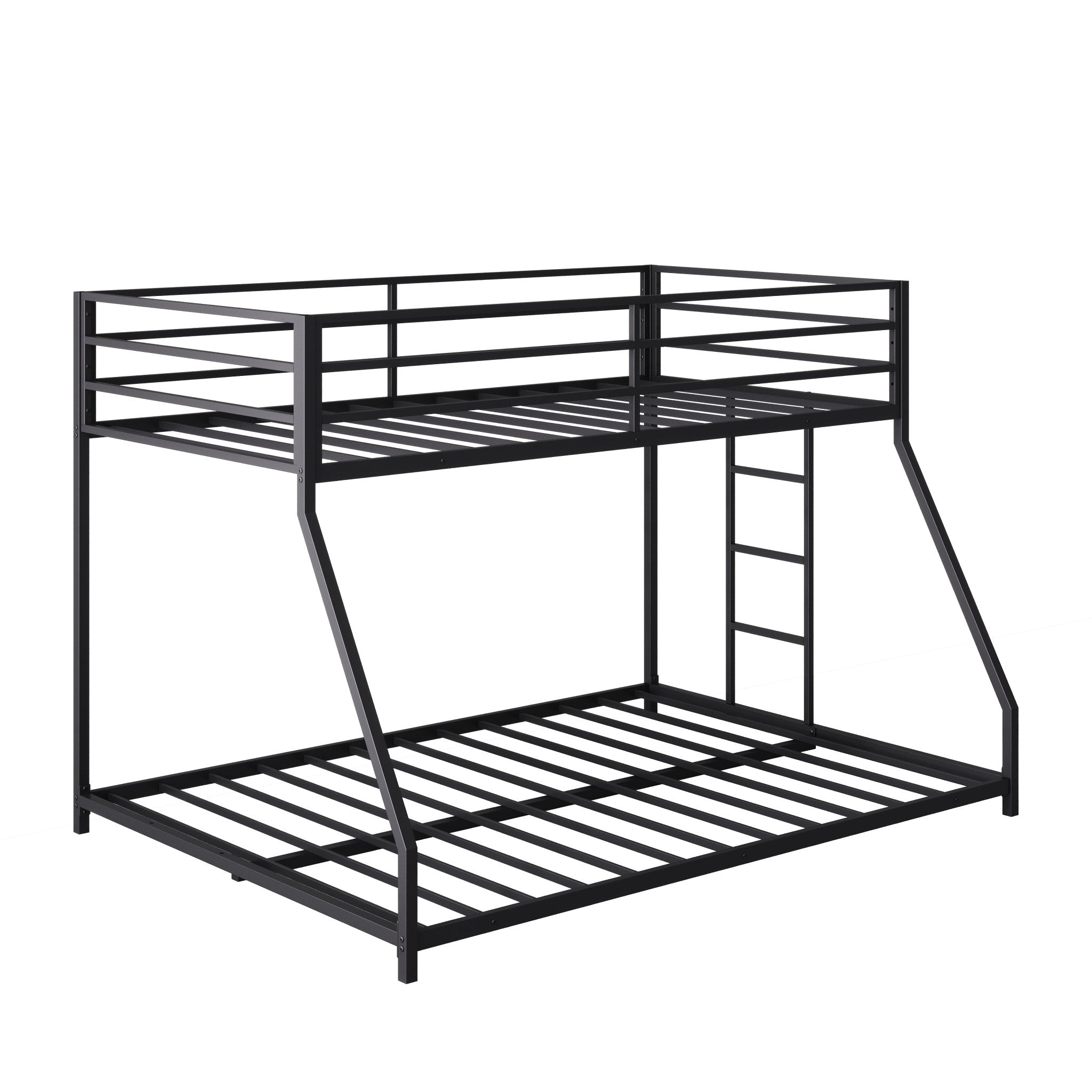 Bellemave® Twin Over Full Size Metal Bunk Bed, Bunk Beds Twin Over Full Size with Full - Length Guardrail and Ladder - Bellemave