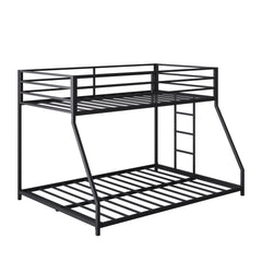 Bellemave® Twin Over Full Size Metal Bunk Bed, Bunk Beds Twin Over Full Size with Full - Length Guardrail and Ladder - Bellemave
