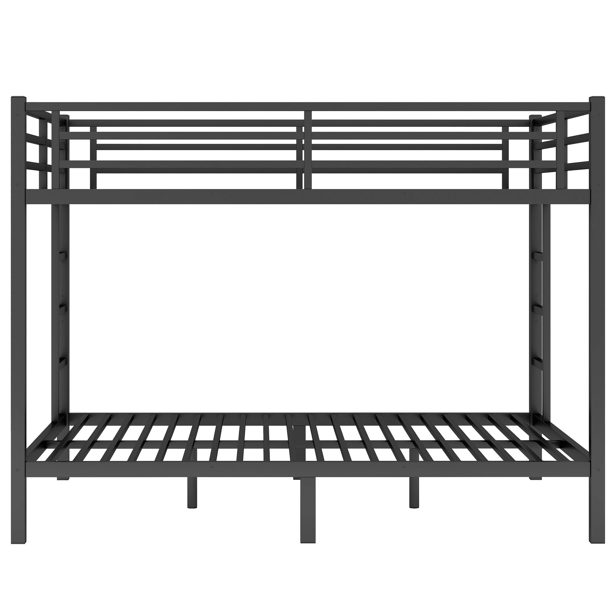 Bellemave® Twin Over Full Size Metal Bunk Bed, Bunk Beds Twin Over Full Size with Full - Length Guardrail and Ladder - Bellemave