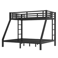 Bellemave® Twin Over Full Size Metal Bunk Bed, Bunk Beds Twin Over Full Size with Full - Length Guardrail and Ladder - Bellemave