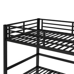Bellemave® Twin Over Futon bunk Bed, Futon bunk Bed, loft Bed with futon, No Box Spring Needed, Black - Bellemave