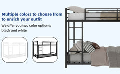 Bellemave® Twin Over Twin Bunk Bed with Ladder, High Guardrail & Slats - Bellemave