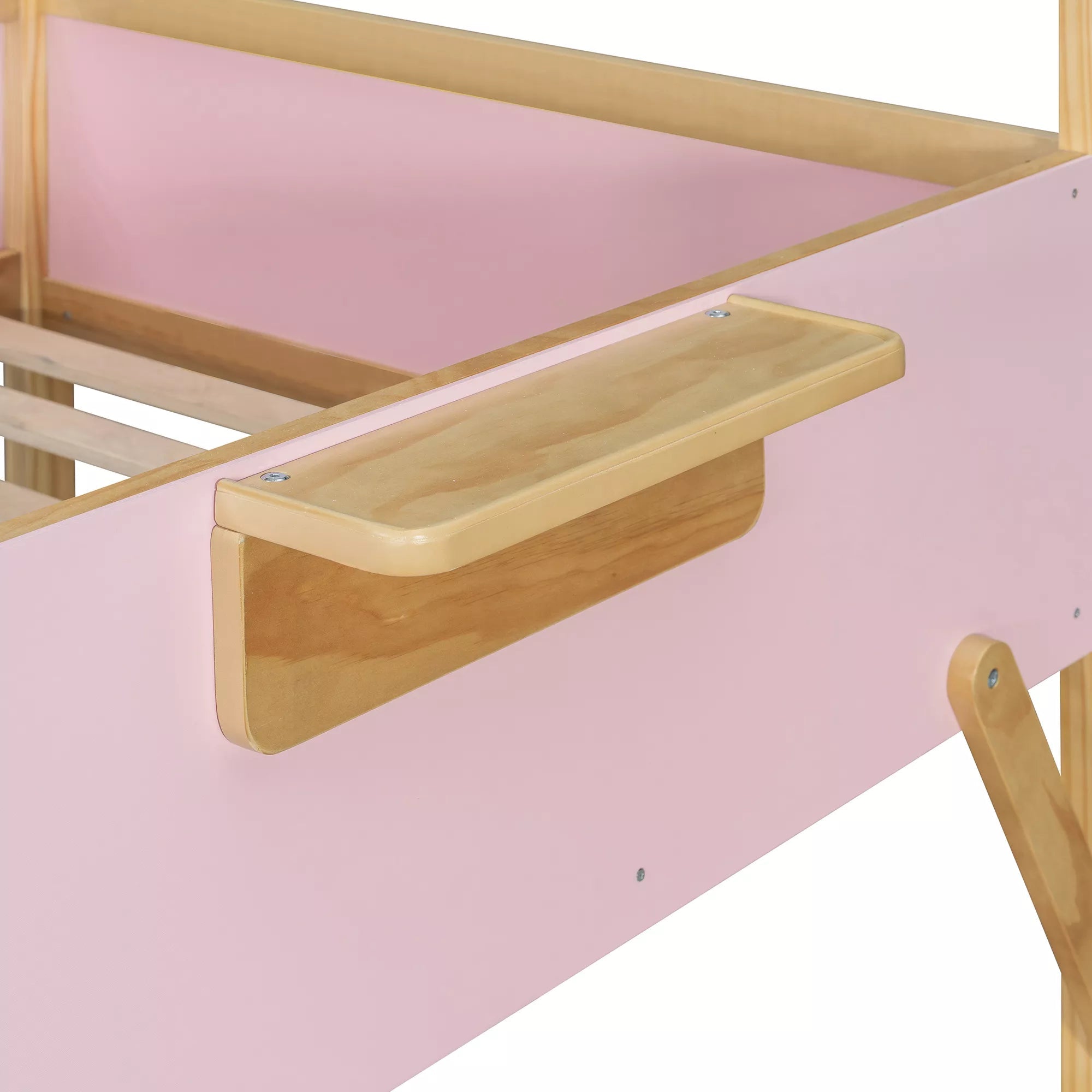 Bellemave® Twin Over Twin & Full Over Full House Bunk Bed with Stairs and 3-Color LED Lights for Kids and Teens - Bellemave