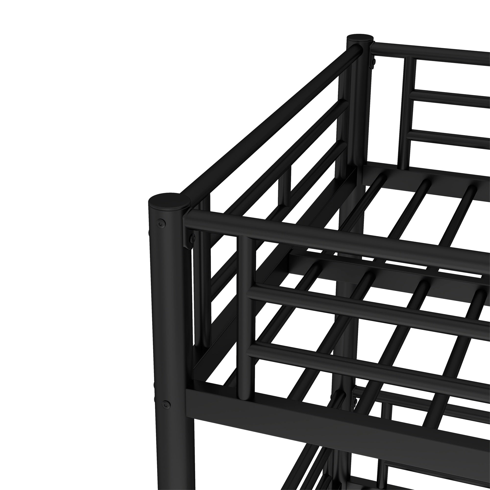 Bellemave® Twin Over Twin Over Full Metal Triple Bunk Bed with Full - Length Guardrails - Bellemave