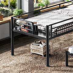 Bellemave® Twin Over Twin Over Twin Size Triple Bunk Bed for 3 with Guardrails & Ladder, Heavy Duty Metal Bunk Bed for Teens & Adults - Bellemave