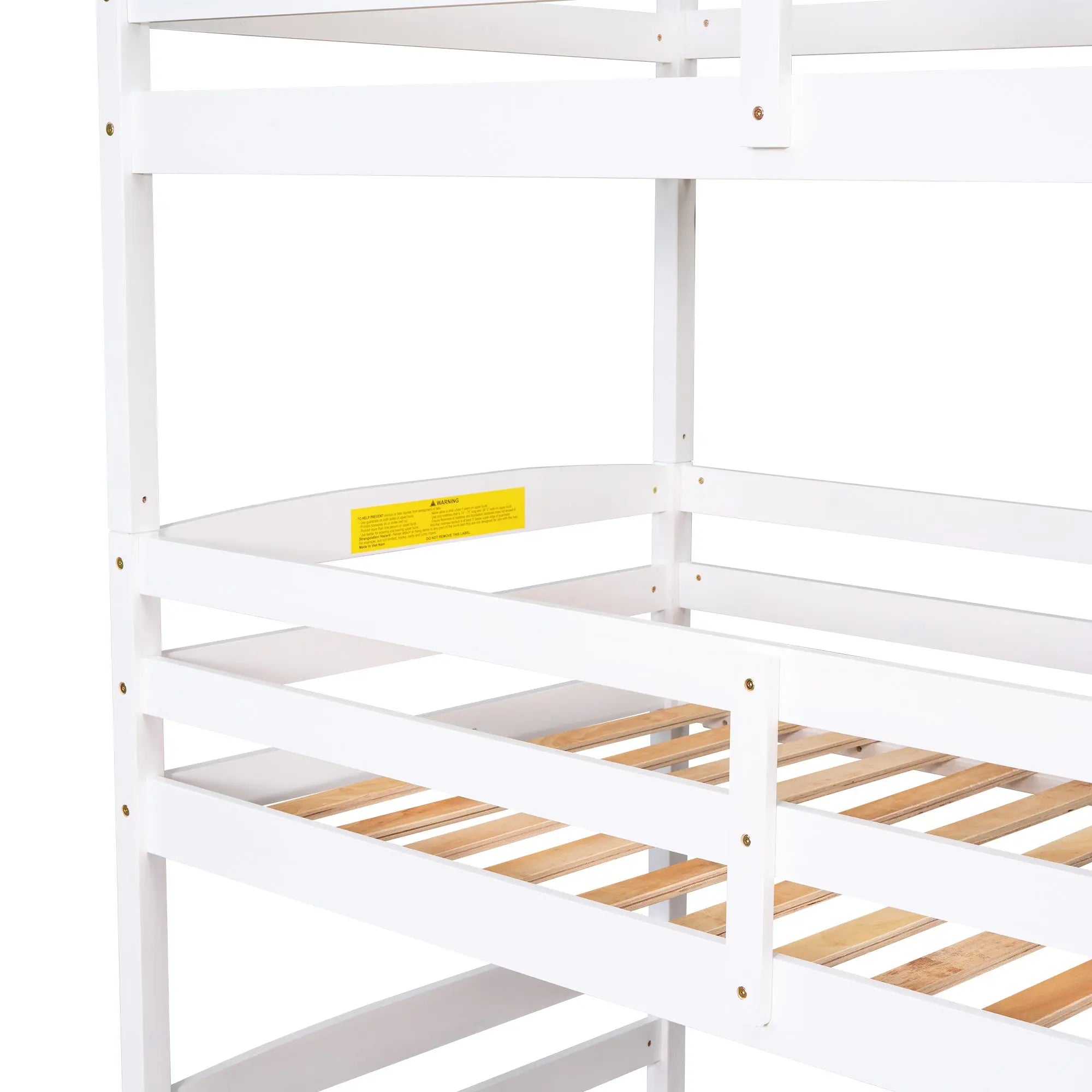 Bellemave® Twin over Twin & Twin Triple Bunk Bed with Storage Staircase - Bellemave