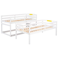 Bellemave® Twin over Twin & Twin Triple Bunk Bed with Storage Staircase - Bellemave