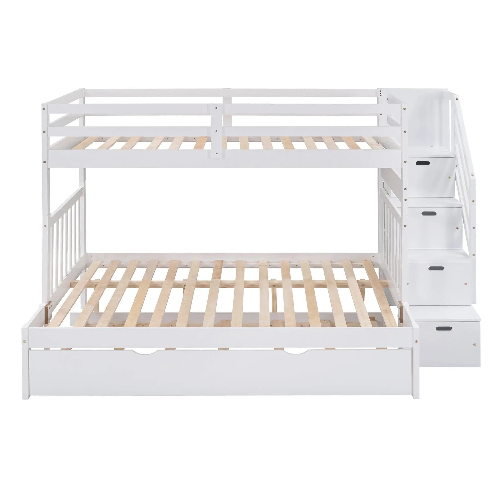 Bellemave® Twin over Twin/Full Bunk Bed with Trundle - Bellemave