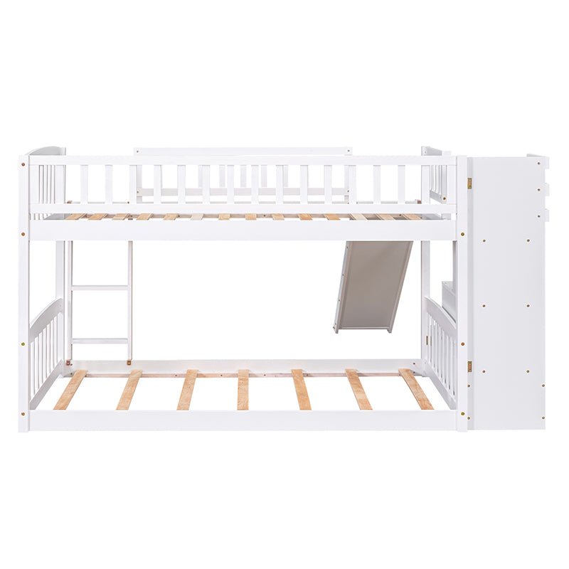 Bellemave® Twin Size Bunk Bed with 3 Drawers and Slide - Bellemave