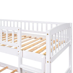Bellemave® Twin Size Bunk Bed with 3 Drawers and Slide - Bellemave