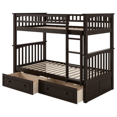 Bellemave® Twin Size Bunk Bed with Drawers(Convertible) - Bellemave
