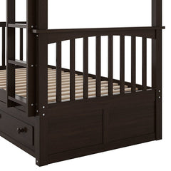 Bellemave® Twin Size Bunk Bed with Drawers(Convertible) - Bellemave