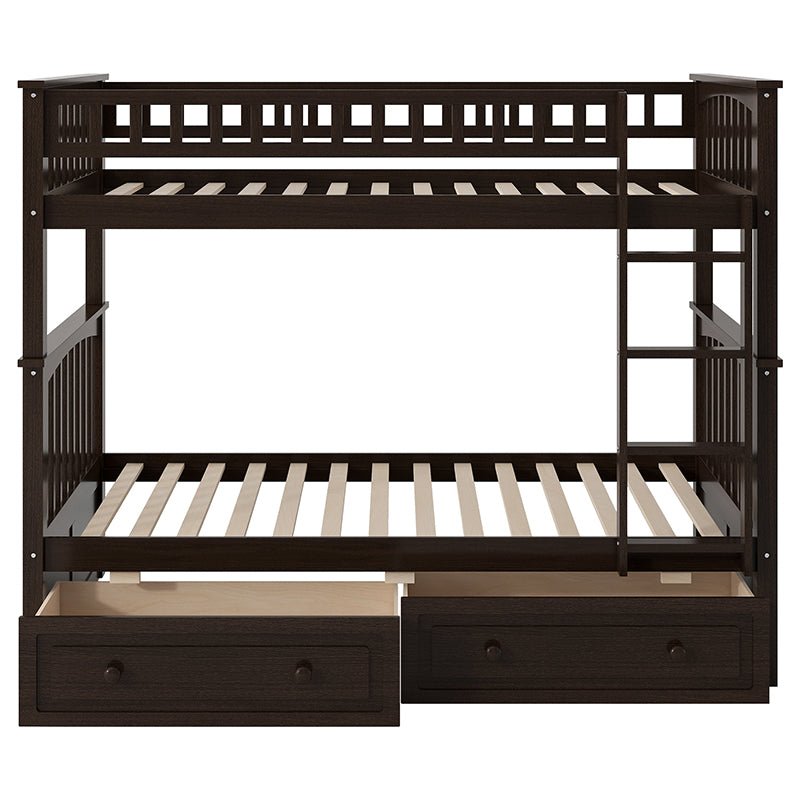 Bellemave® Twin Size Bunk Bed with Drawers(Convertible) - Bellemave