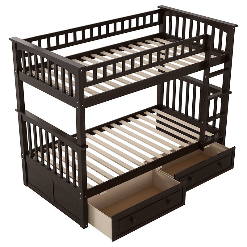 Bellemave® Twin Size Bunk Bed with Drawers(Convertible) - Bellemave