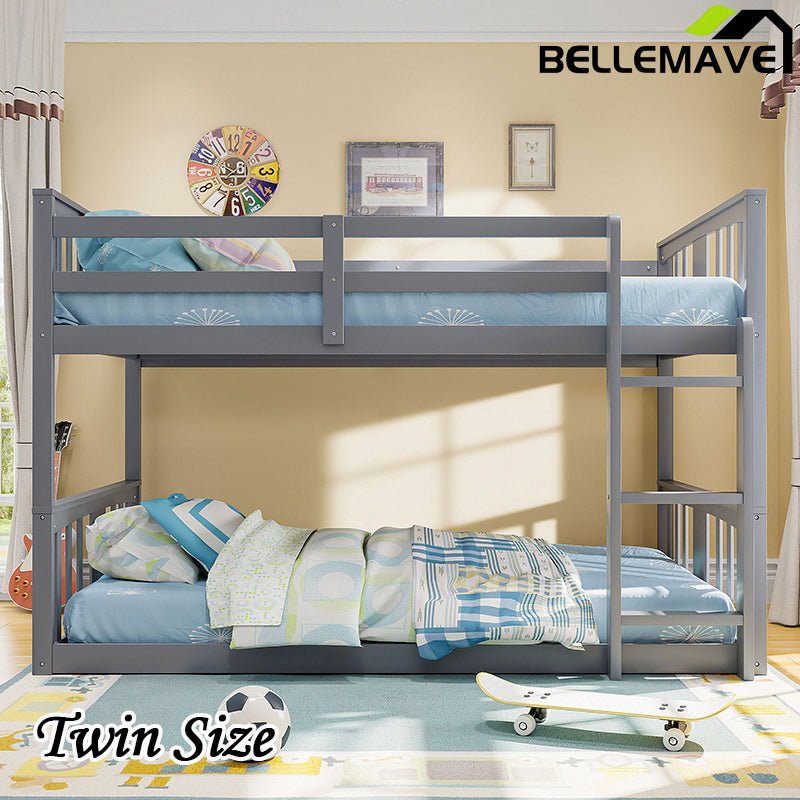 Bellemave® Twin Size Bunk Bed with Ladder - Bellemave