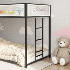 Bellemave® Twin Size Bunk Bed with Mesh Guard Rail - Bellemave