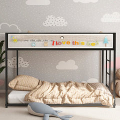 Bellemave® Twin Size Bunk Bed with Mesh Guard Rail - Bellemave