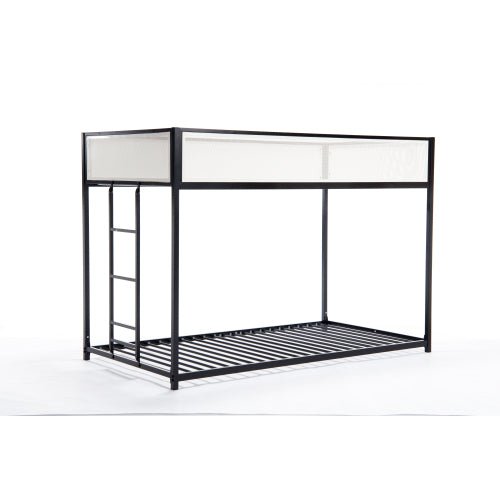 Bellemave® Twin Size Bunk Bed with Mesh Guard Rail - Bellemave