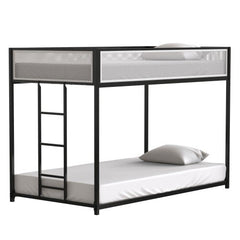 Bellemave® Twin Size Bunk Bed with Mesh Guard Rail - Bellemave