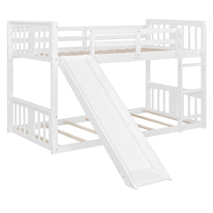 Bellemave® Twin Size Bunk Bed with Slide and Ladder - Bellemave