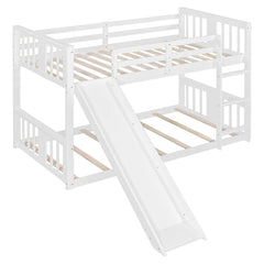 Bellemave® Twin Size Bunk Bed with Slide and Ladder - Bellemave