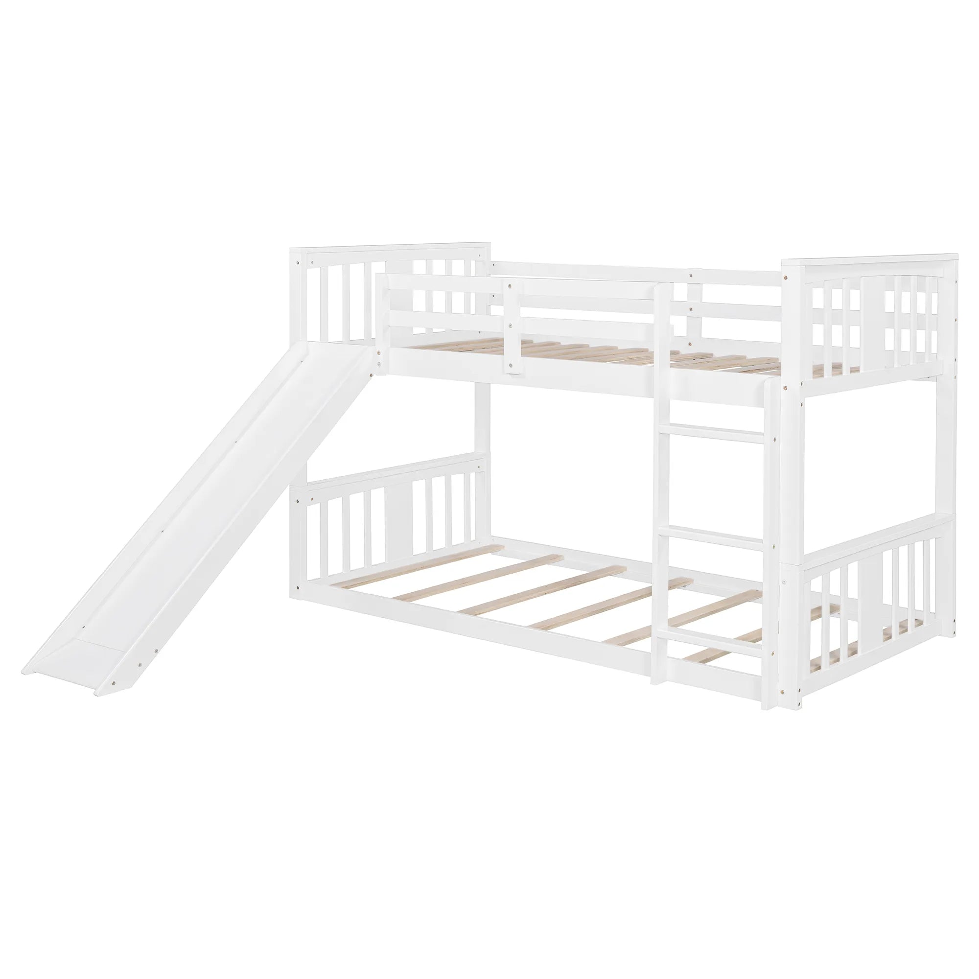 Bellemave® Twin Size Bunk Bed with Slide and Ladder - Bellemave