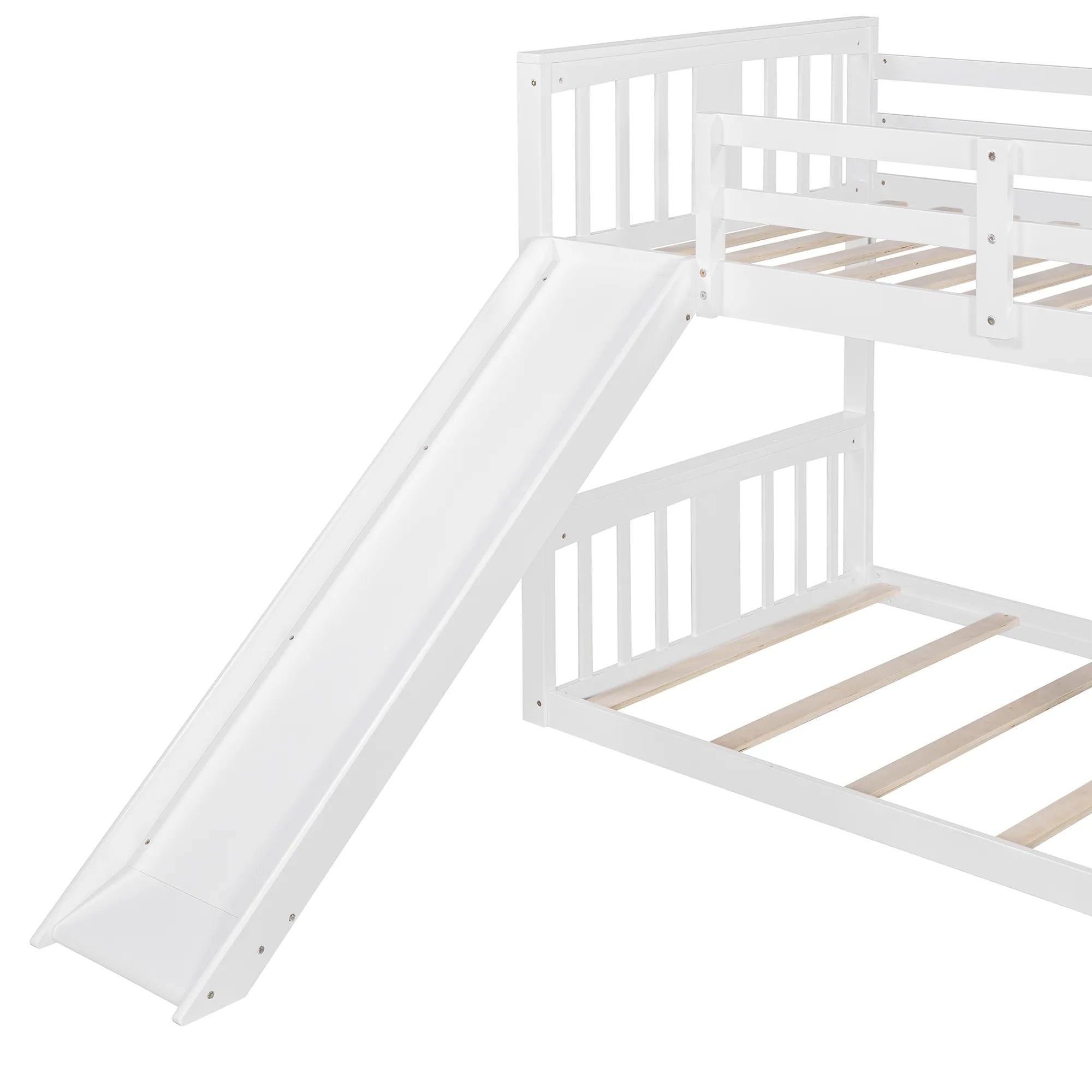 Bellemave® Twin Size Bunk Bed with Slide and Ladder - Bellemave