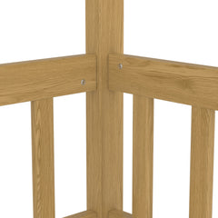 Bellemave® Twin Size Canopy Bed Frame with 4 Posters and Guardrails, Twin Size Montessori Floor Bed with High Fence - Bellemave