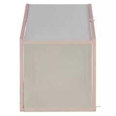 Bellemave® Twin Size Canopy Bed with Velvet Upholstered Panels, Linen Canopy Top & Modern Platform Frame - Bellemave
