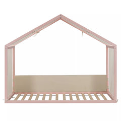 Bellemave® Twin Size Canopy Bed with Velvet Upholstered Panels, Linen Canopy Top & Modern Platform Frame - Bellemave