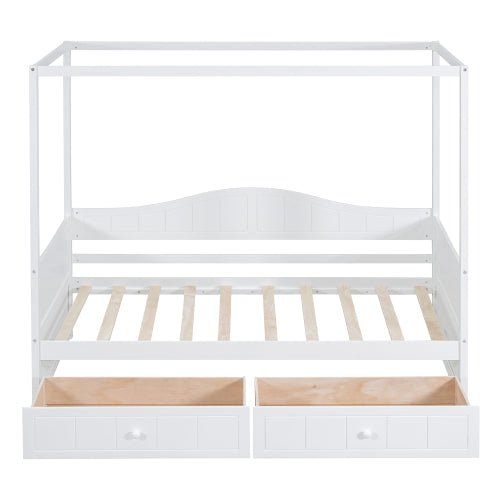 Bellemave® Twin Size Canopy Daybed with 2 Drawers - Bellemave