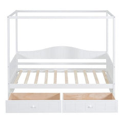 Bellemave® Twin Size Canopy Daybed with 2 Drawers - Bellemave