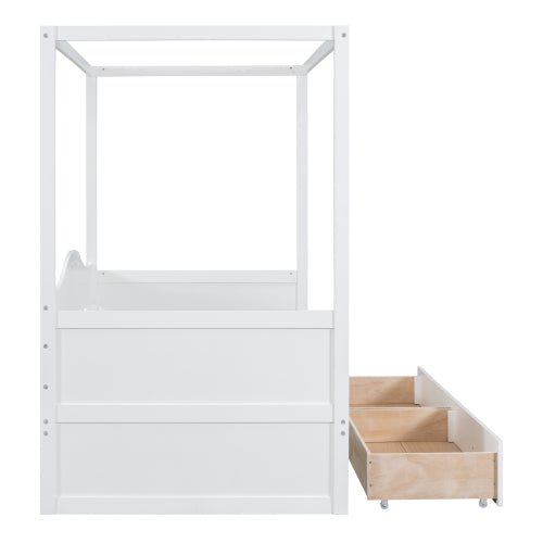 Bellemave® Twin Size Canopy Daybed with 2 Drawers - Bellemave