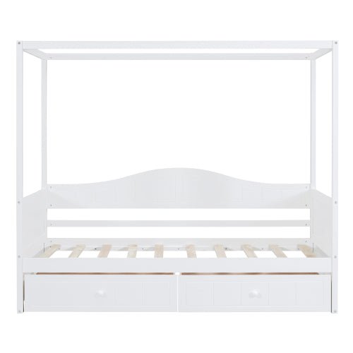 Bellemave® Twin Size Canopy Daybed with 2 Drawers - Bellemave