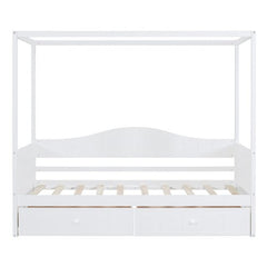 Bellemave® Twin Size Canopy Daybed with 2 Drawers - Bellemave