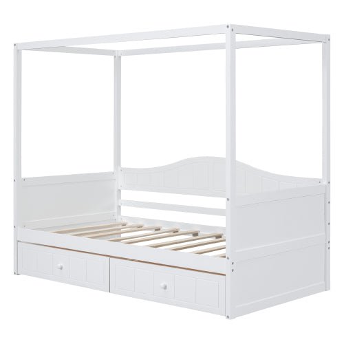 Bellemave® Twin Size Canopy Daybed with 2 Drawers - Bellemave