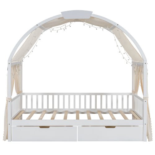 Bellemave® Twin Size Daybed with Arched Roof and 2 Drawers - Bellemave